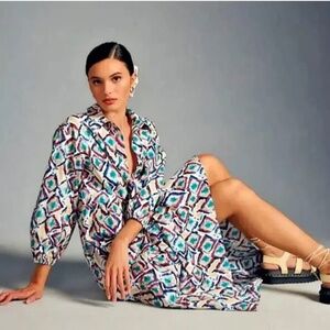 Anthropologie Maeve Bettina Tiered Midi Dress